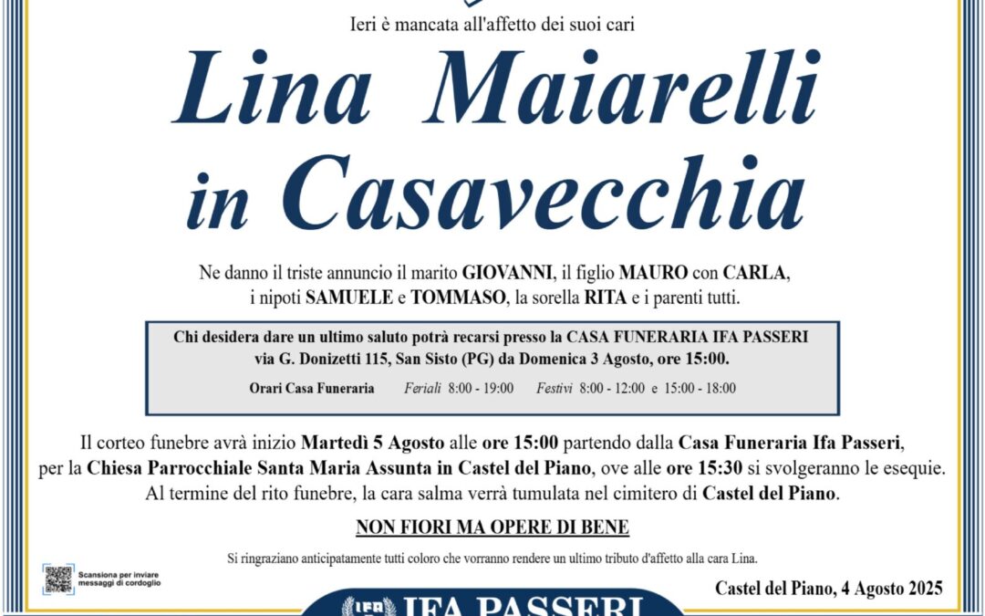 Lina Maiarelli in Casavecchia