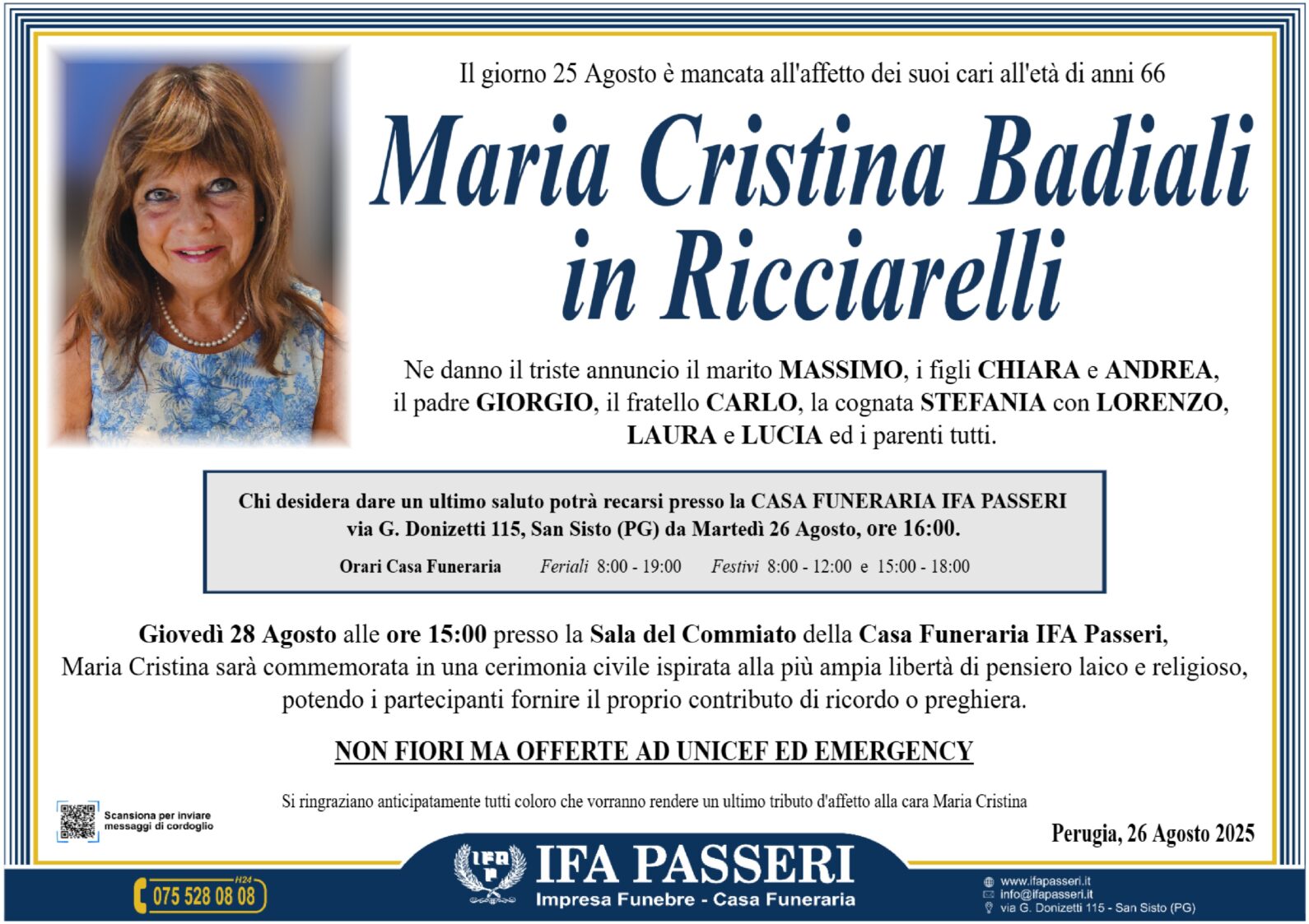 Maria Cristina Badiali in Ricciarelli