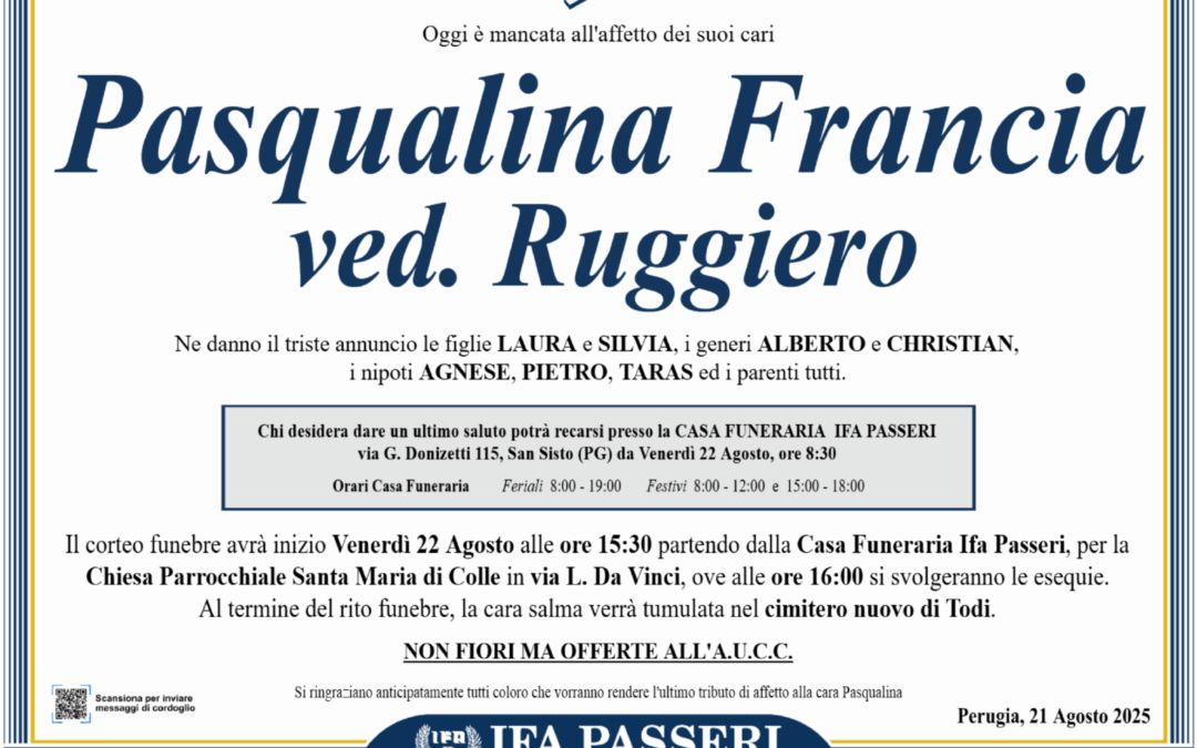 Pasqualina Francia ved. Ruggiero