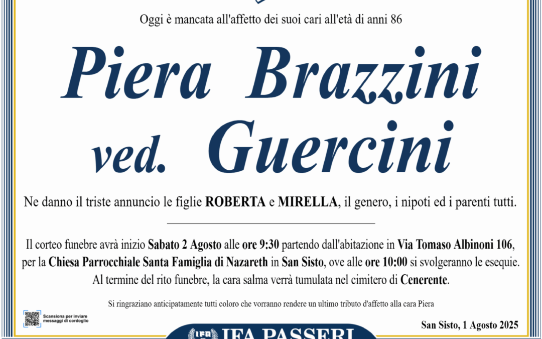 Piera Brazzini ved. Guercini