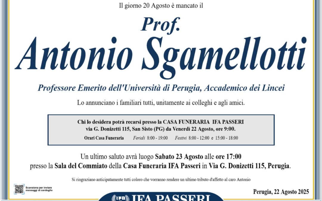 Prof. Antonio Sgamellotti