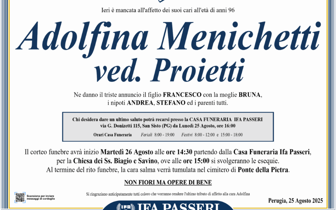 Adolfina Menichetti ved. Proietti