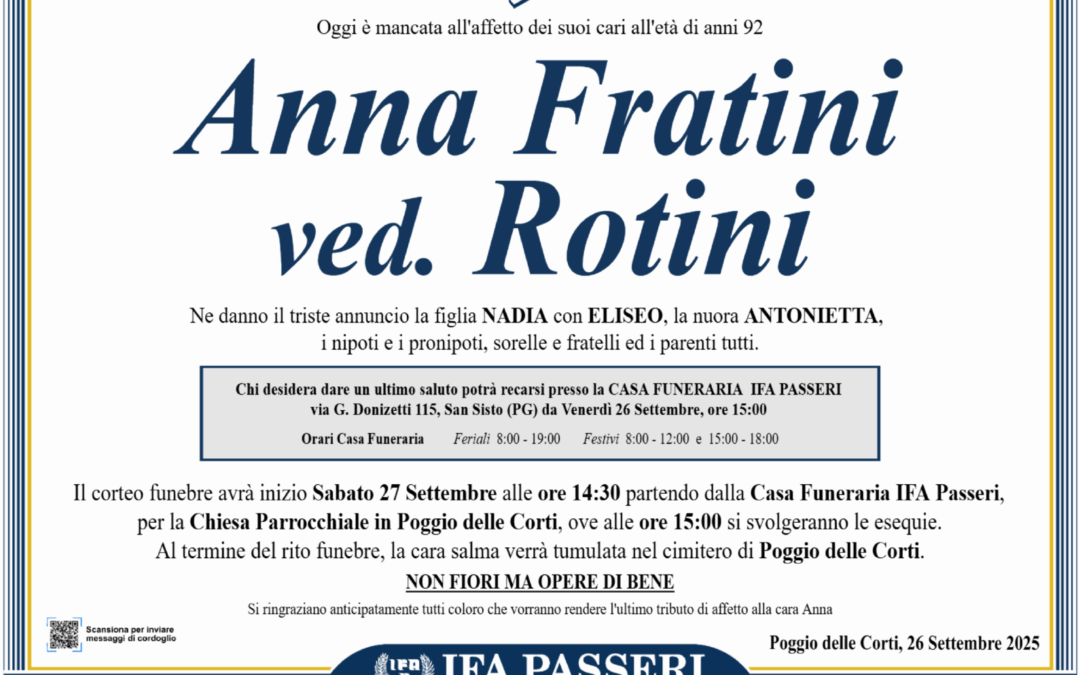 Anna Fratini ved. Rotini