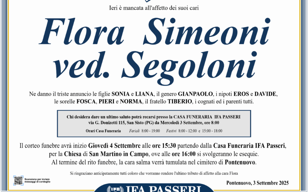 Flora Simeoni ved. Segoloni