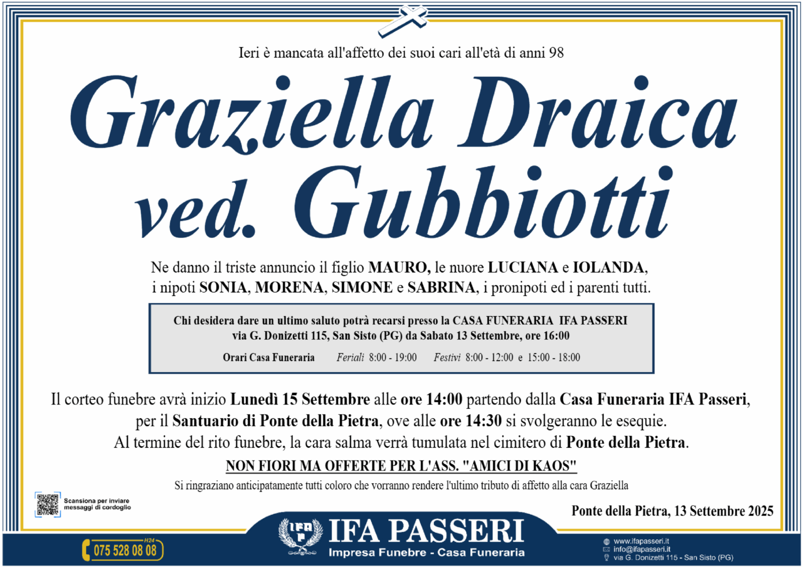Graziella Draica ved. Gubbiotti
