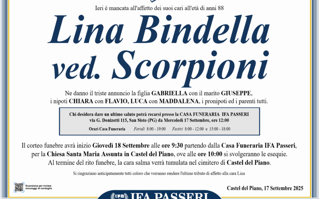 Lina Bindella ved. Scorpioni