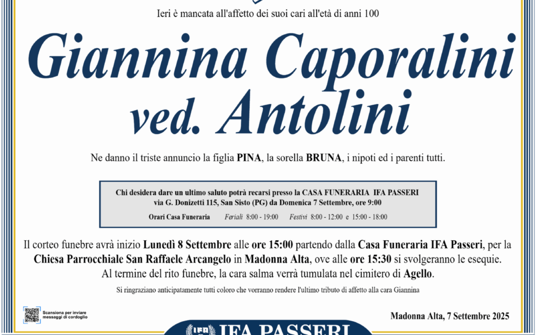 Giannina Caporalini ved. Antolini