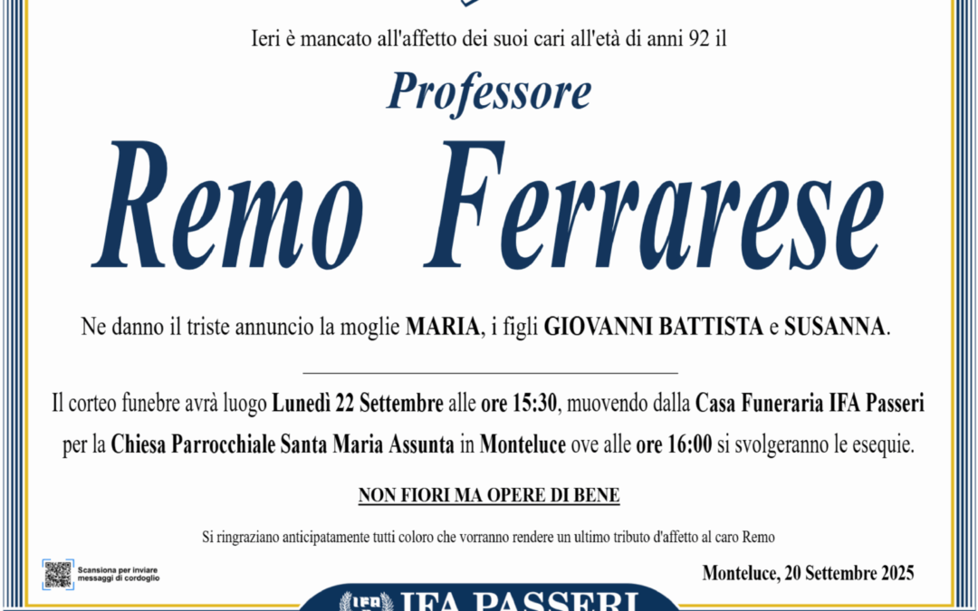 Professore Remo Ferrarese
