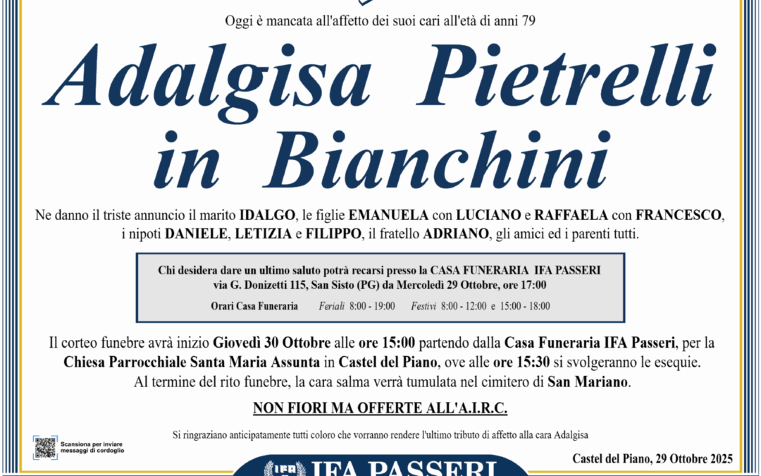 Adalgisa Pietrelli in Bianchini