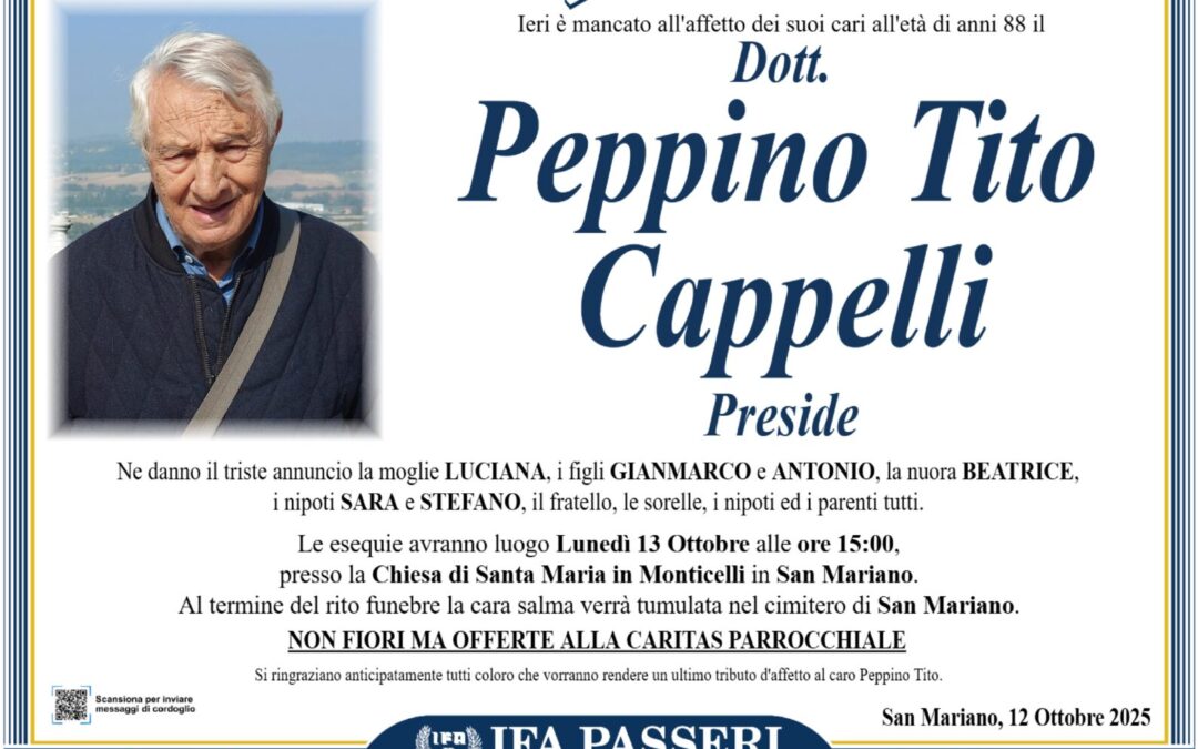 Dott. Peppino Tito Cappelli Preside
