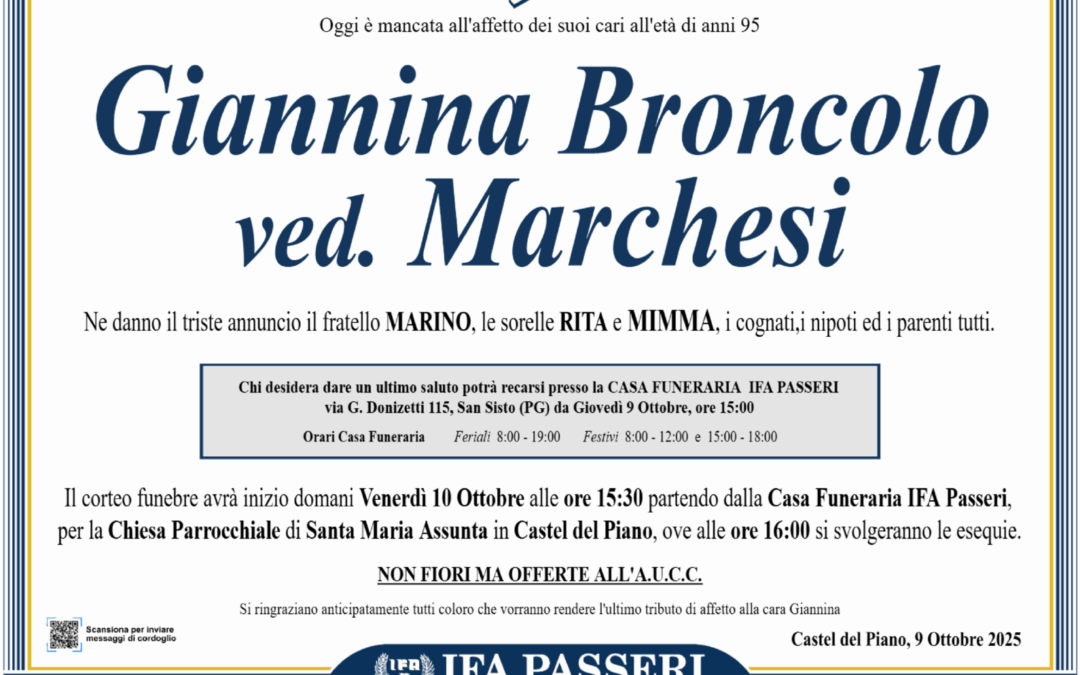 Giannina Broncolo ved. Marchesi