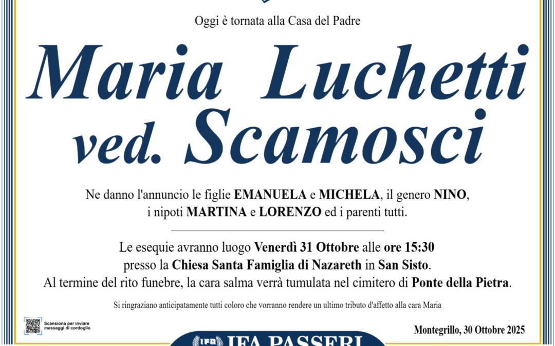 Maria Luchetti ved. Scamosci
