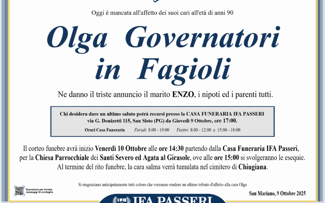 Olga Governatori in Fagioli