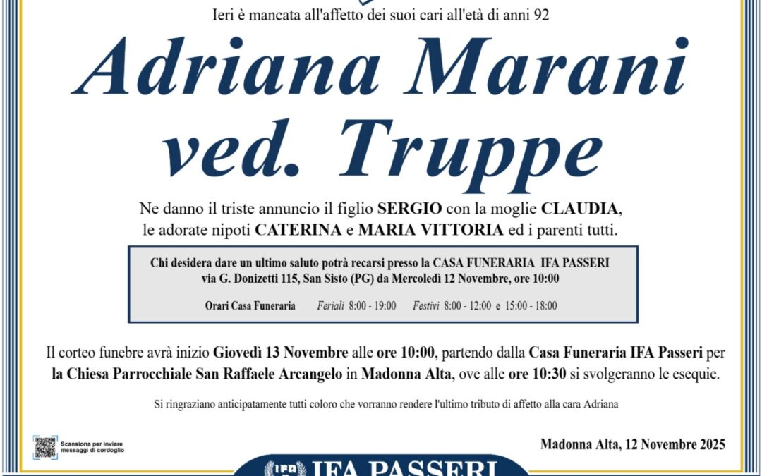 Adriana Marani ved. Truppe