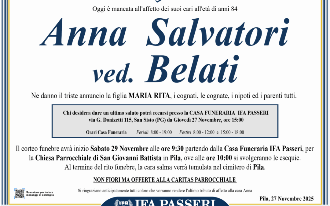 Anna Salvatori ved. Belati