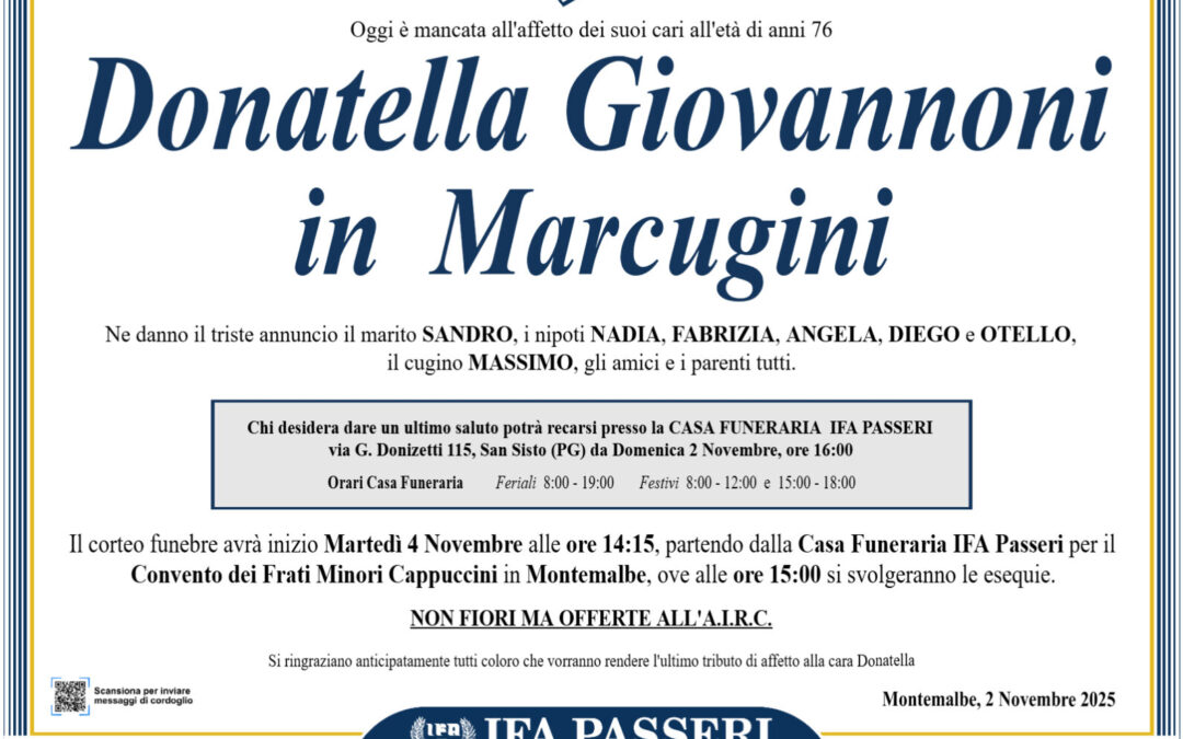 Donatella Giovannoni in Marcugini