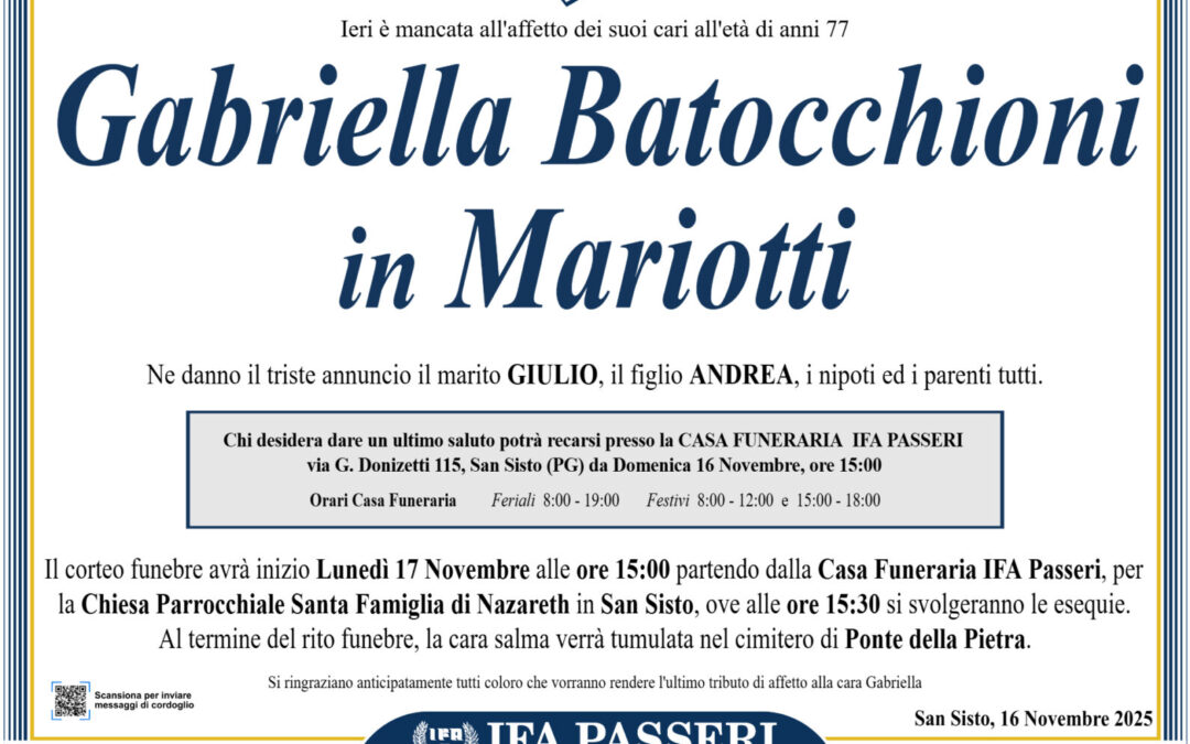 Gabriella Batocchioni in Mariotti