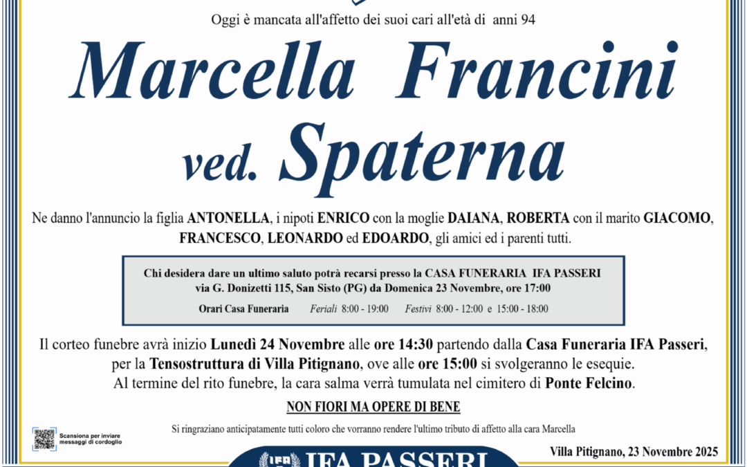 Marcella Francini ved. Spaterna