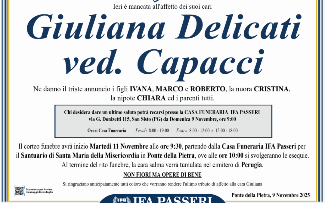Giuliana Delicati ved. Capacci