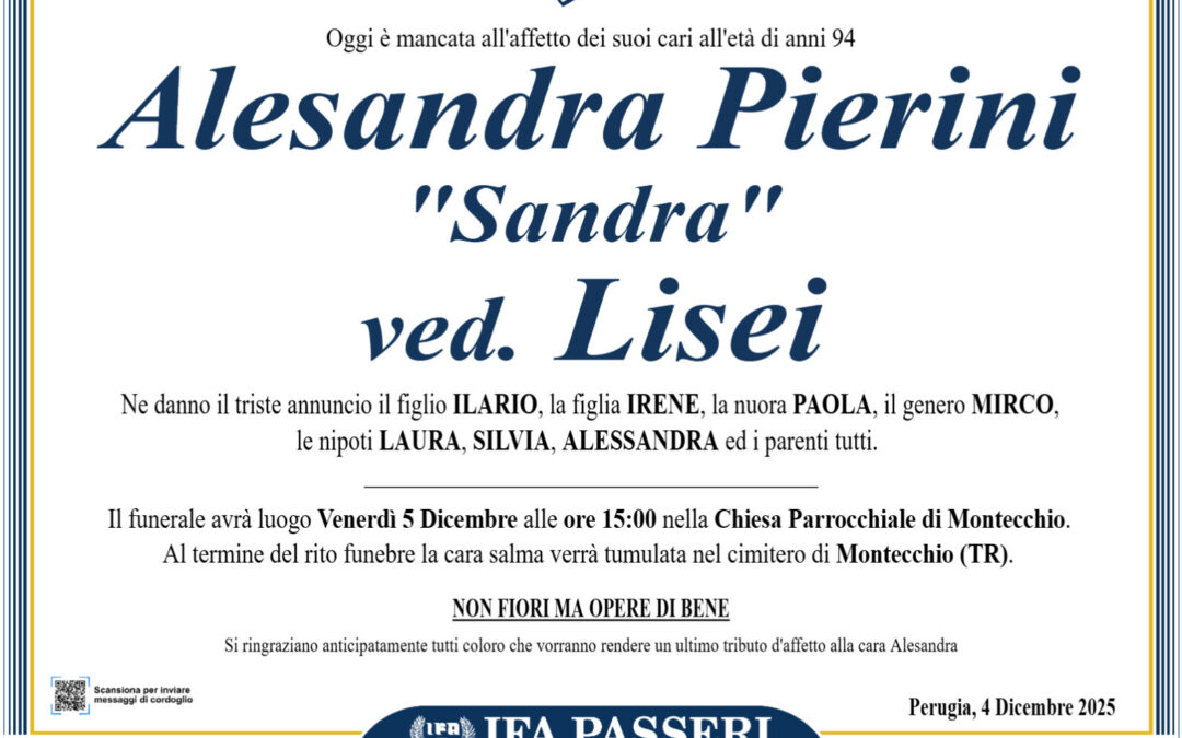 Alesandra Pierini “Sandra” ved. Lisei