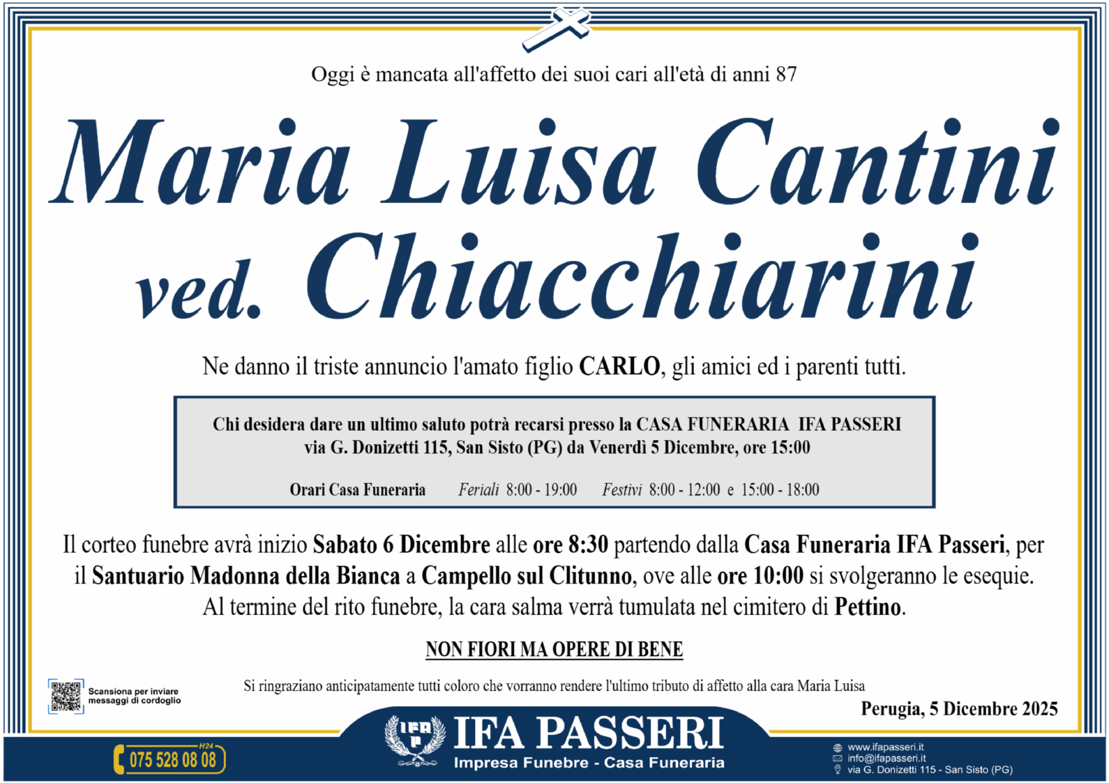 Maria Luisa Cantini ved. Chiacchiarini