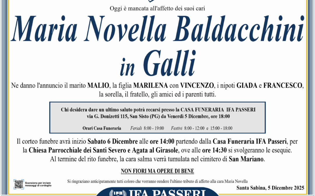 Maria Novella Baldacchini in Galli