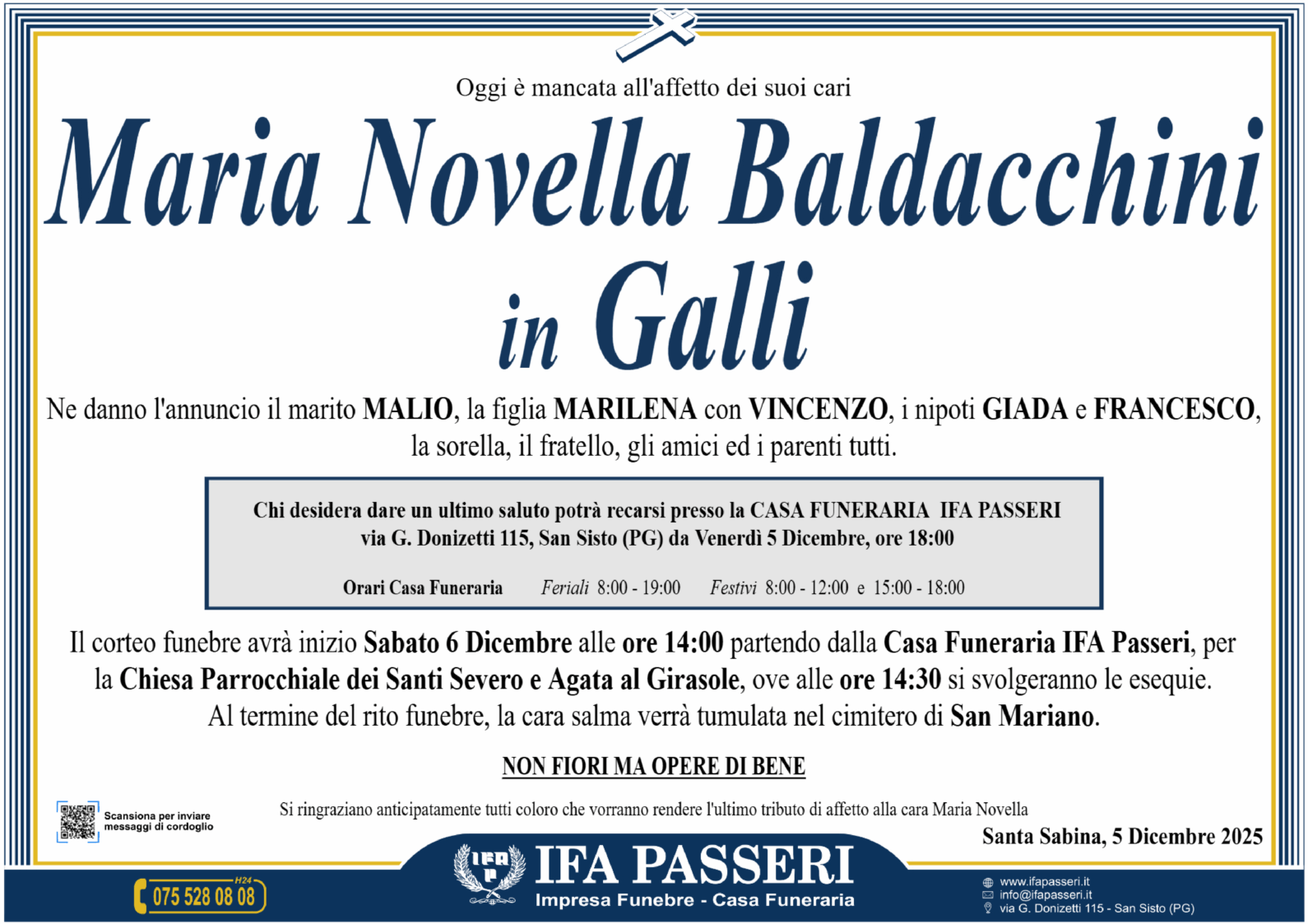 Maria Novella Baldacchini in Galli