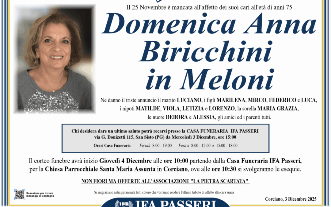 Domenica Anna Biricchini in Meloni