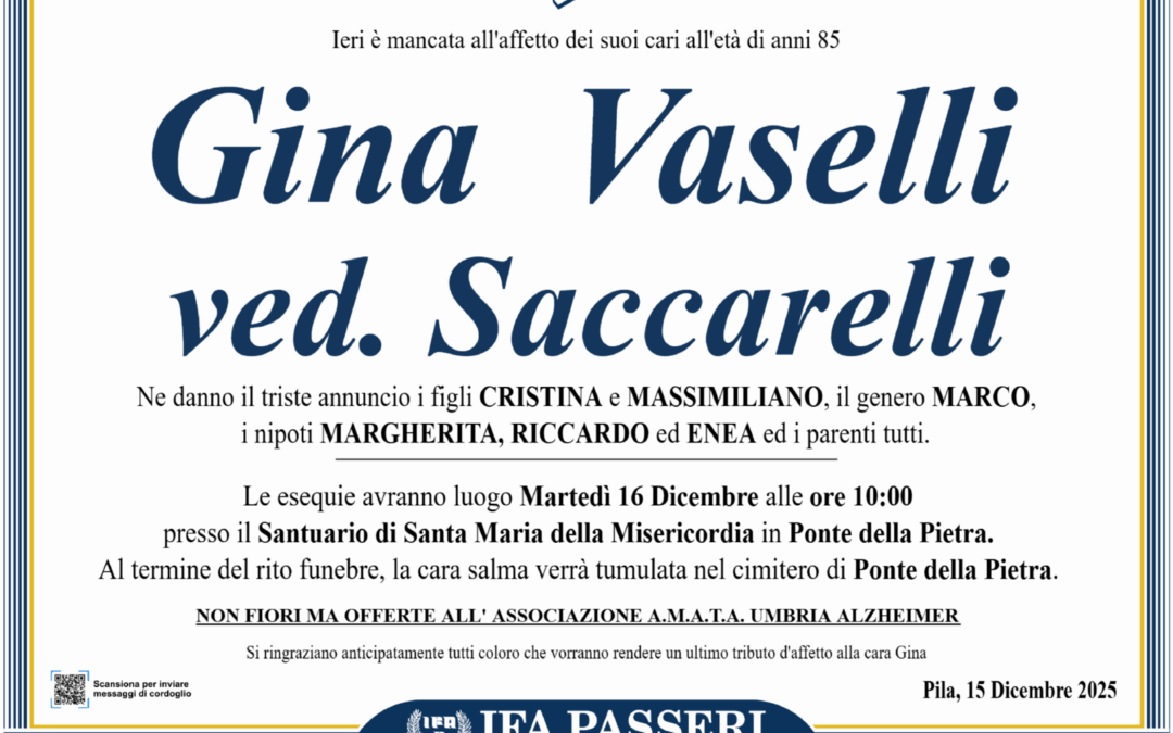 Gina Vaselli ved. Saccarelli