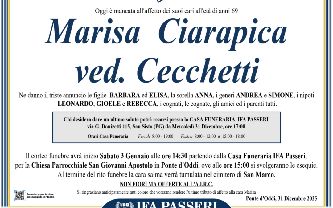 Marisa Ciarapica ved. Cecchetti