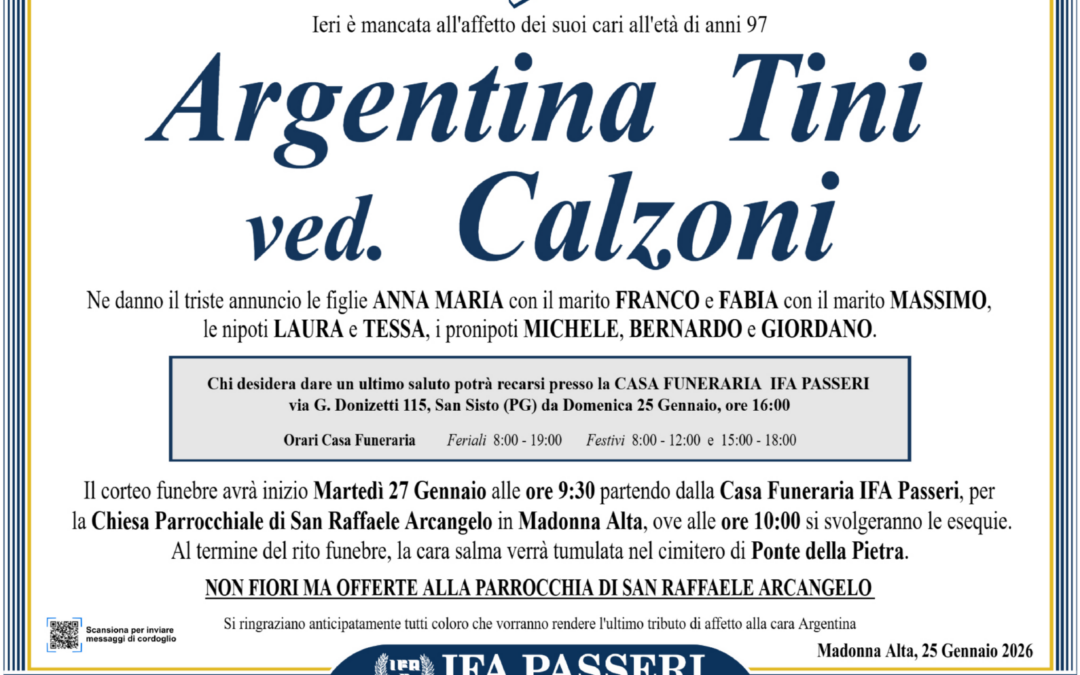 Argentina Tini ved. Calzoni