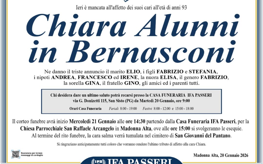 Chiara Alunni in Bernasconi