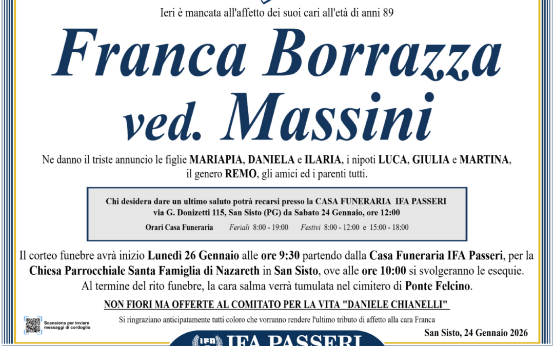Franca Borrazza ved. Massini