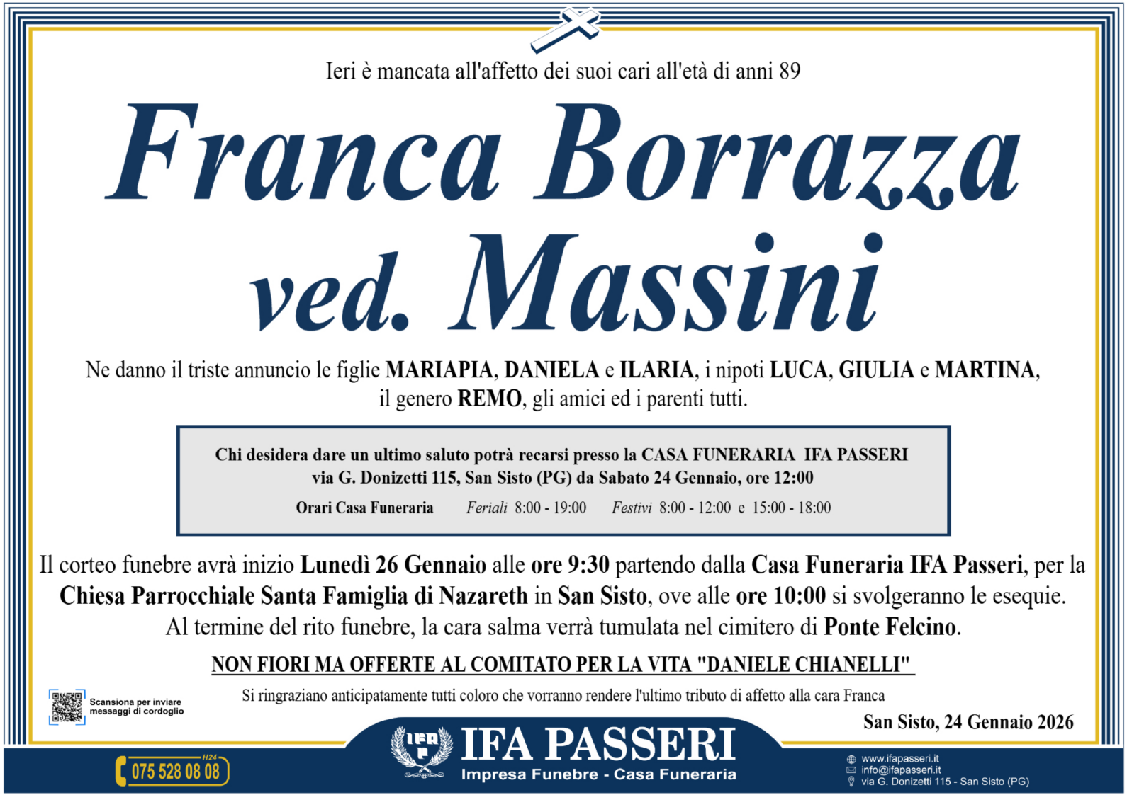 Franca Borrazza ved. Massini