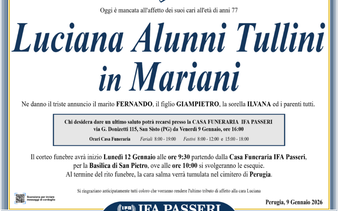 Luciana Alunni Tullini in Mariani