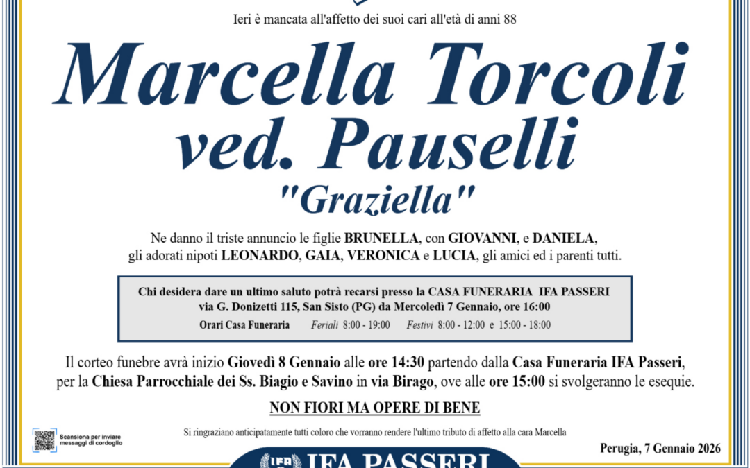 Marcella Torcoli ved. Pauselli “Graziella”