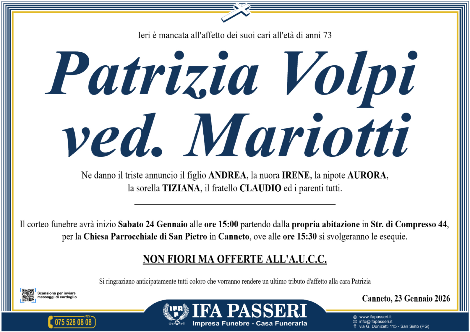 Patrizia Volpi ved. Mariotti