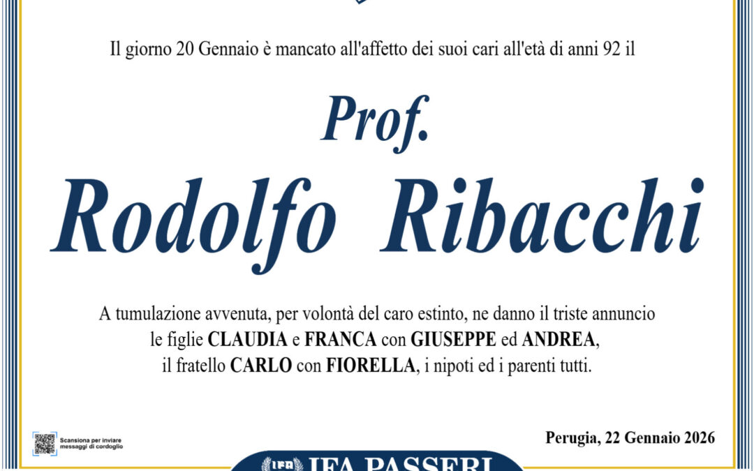 Prof. Rodolfo Ribacchi