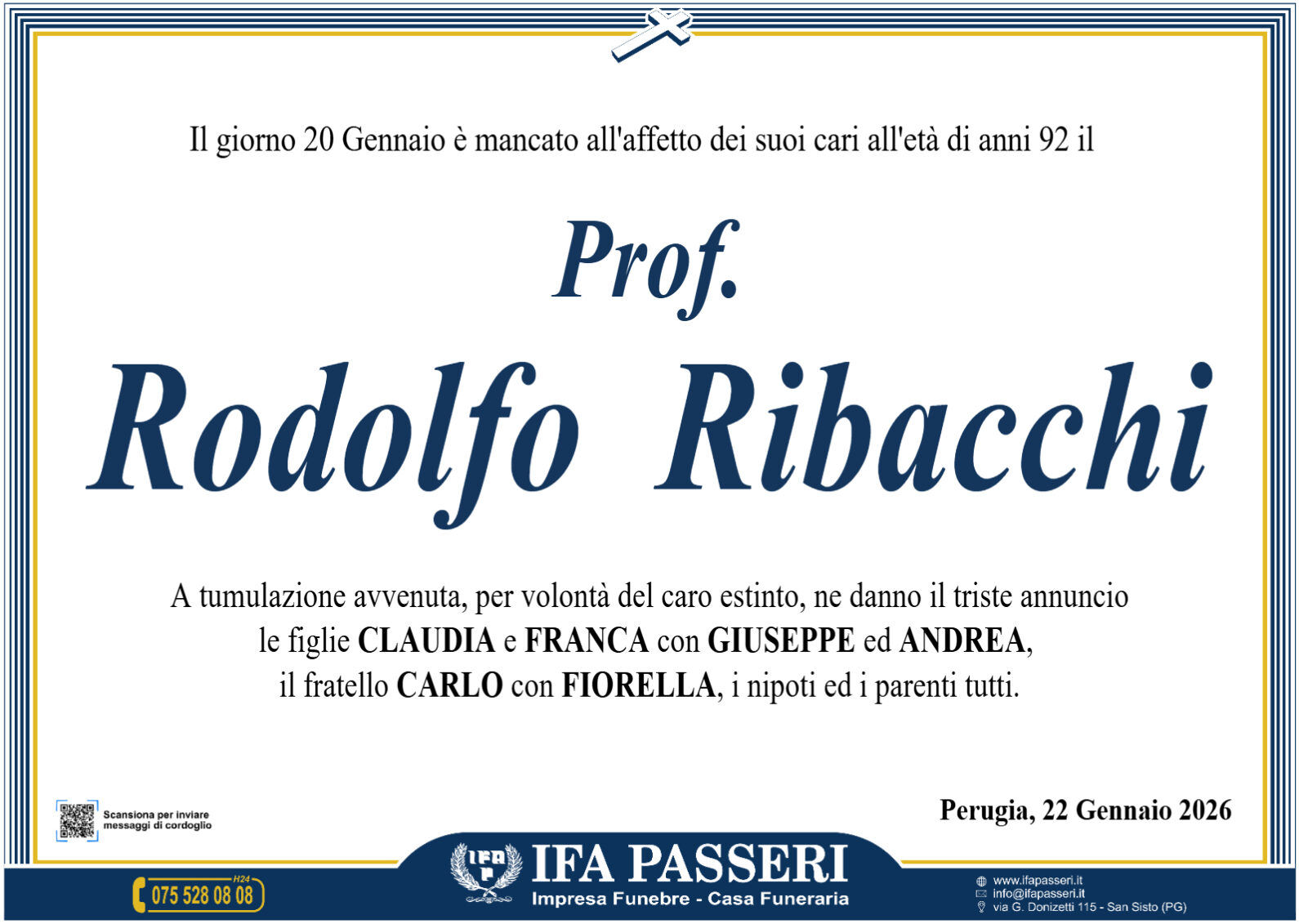 Prof. Rodolfo Ribacchi