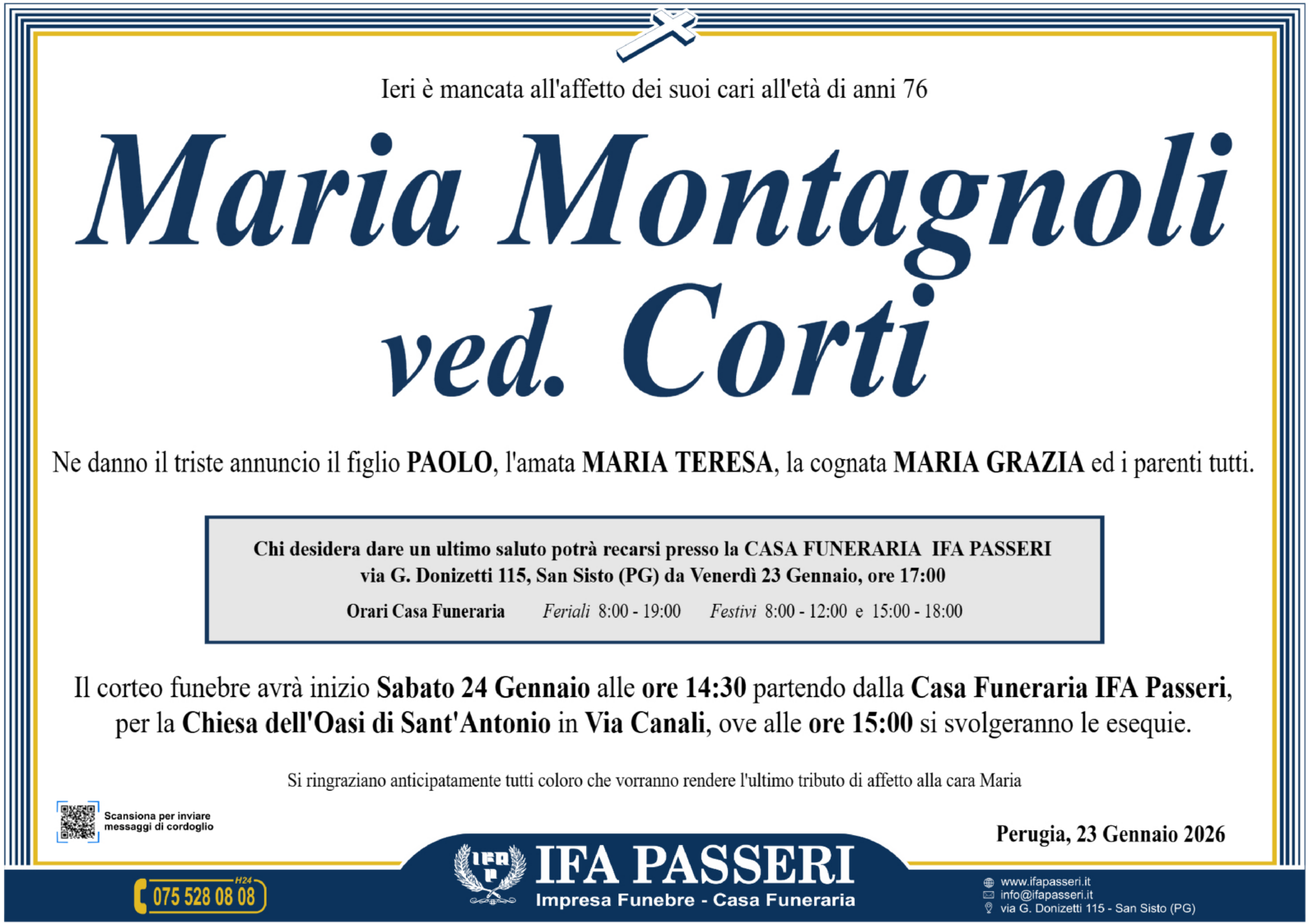 Maria Montagnoli ved. Corti