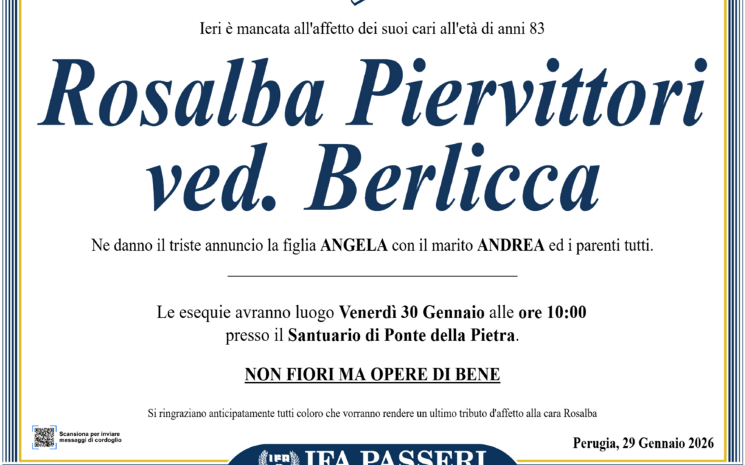 Rosalba Piervittori ved. Berlicca
