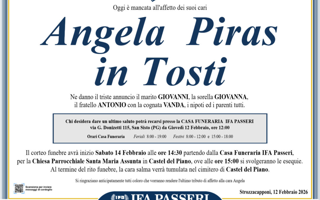 Angela Piras in Tosti