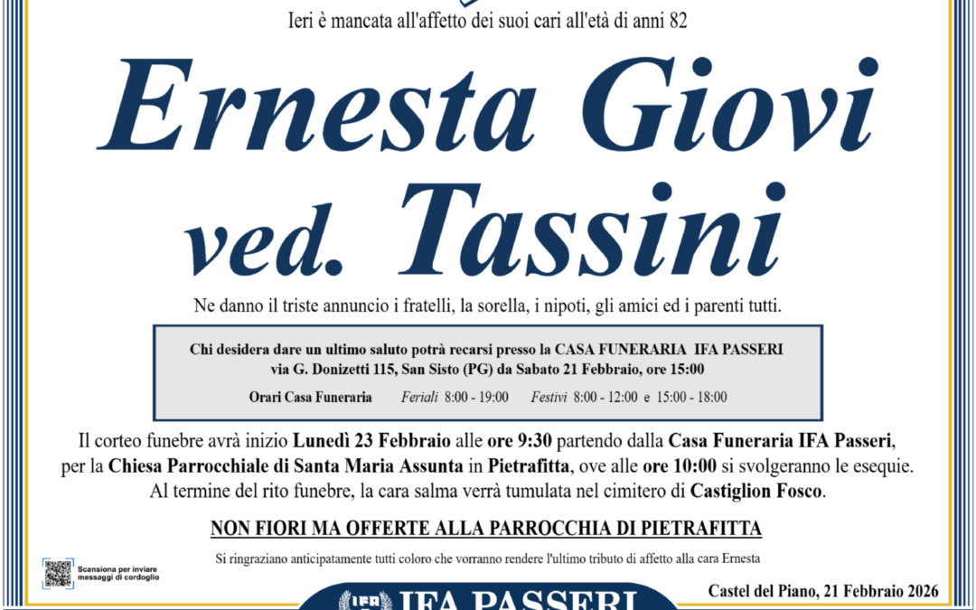 Ernesta Giovi ved. Tassini