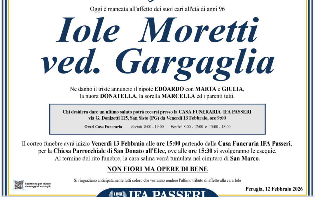 Iole Moretti ved. Gargaglia
