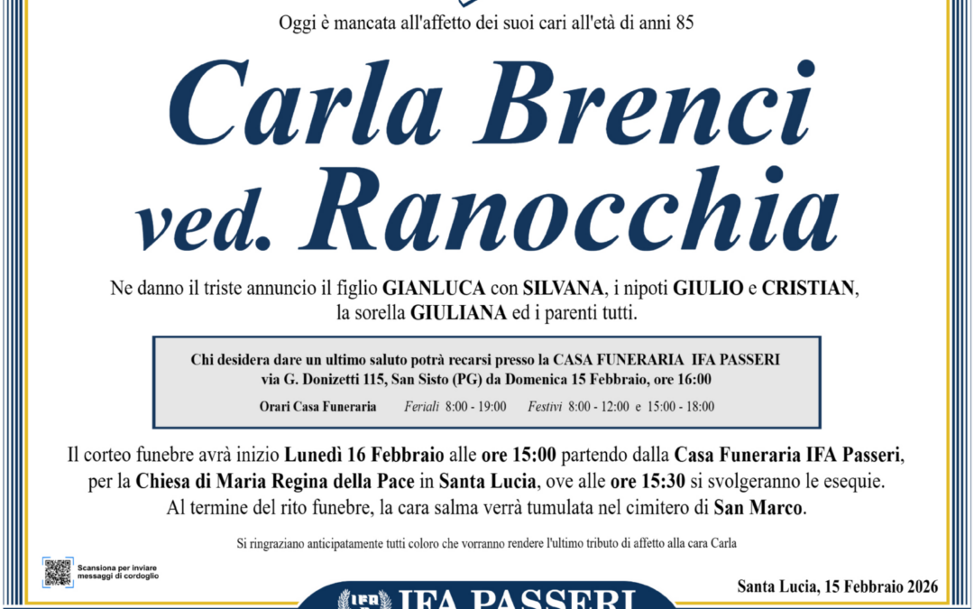 Carla Brenci ved. Ranocchia