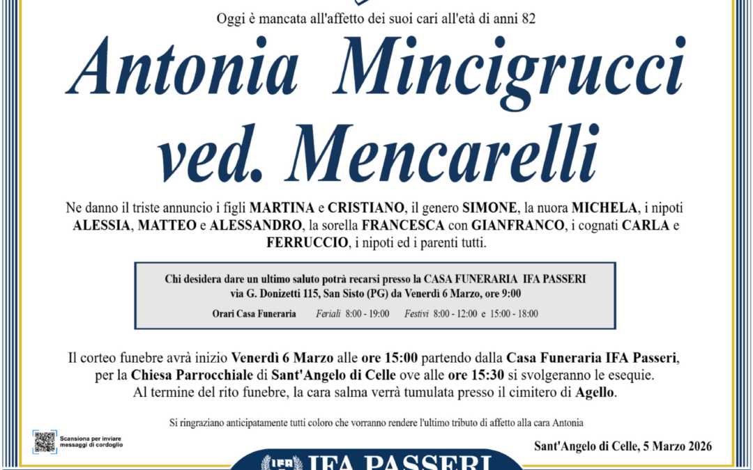 Antonia Mincigrucci ved. Mencarelli