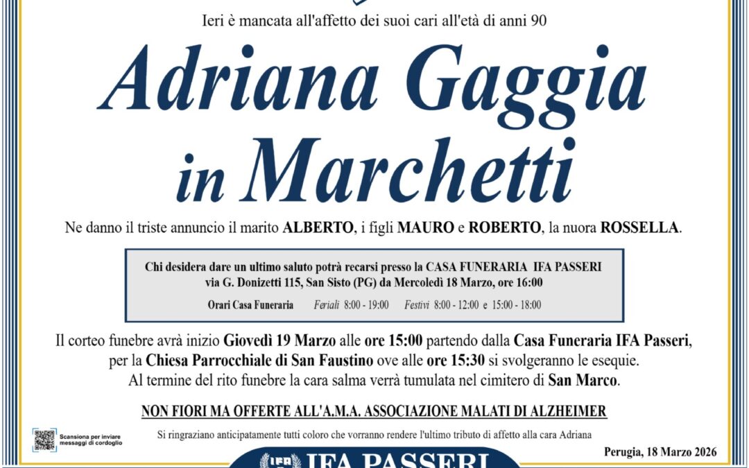 Adriana Gaggia in Marchetti