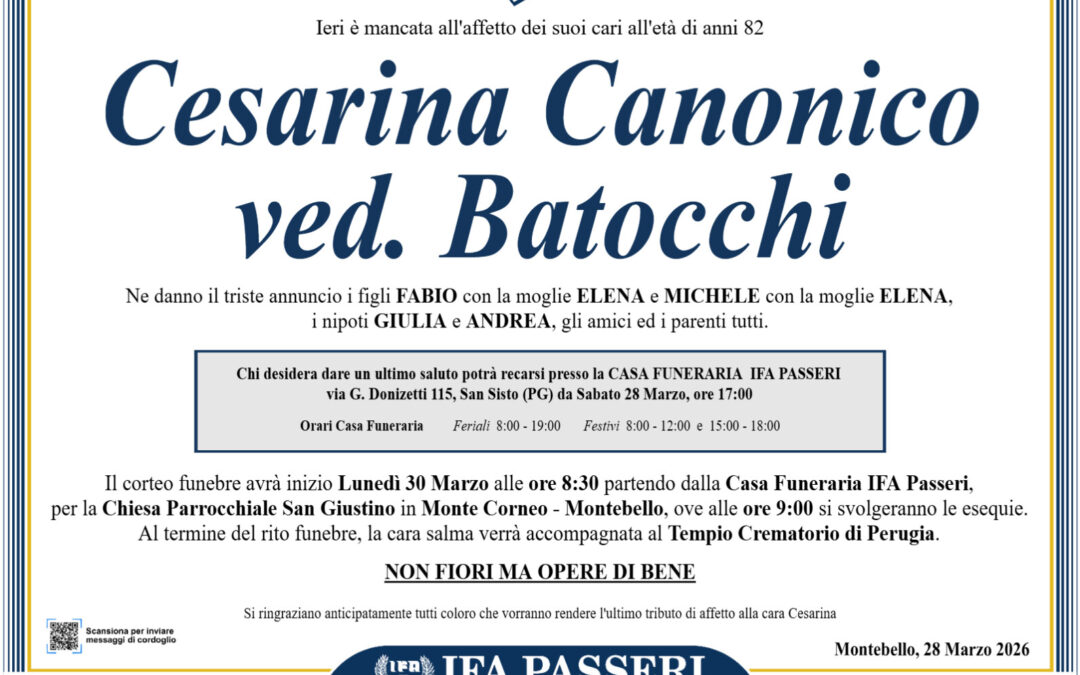 Cesarina Canonico ved. Batocchi