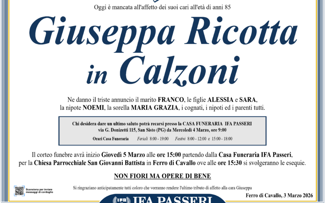 Giuseppa Ricotta in Calzoni