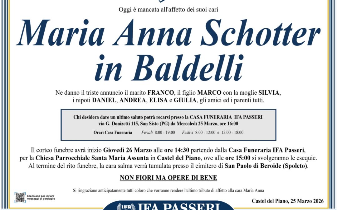 Maria Anna Schotter in Baldelli